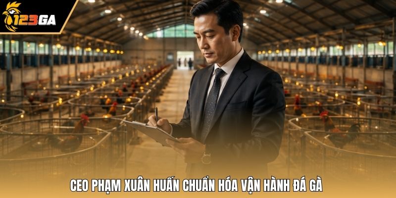 CEO Phạm Xuân Huấn chuẩn hóa vận hành đá gà