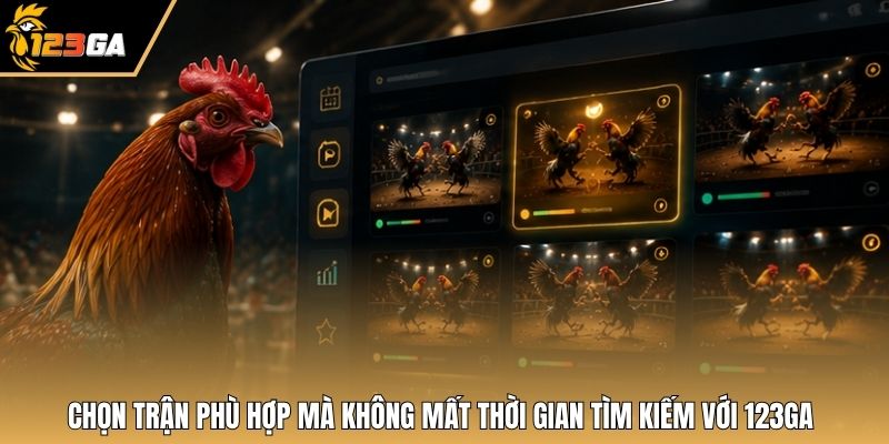 Chọn trận phù hợp mà không mất thời gian tìm kiếm với 123GA