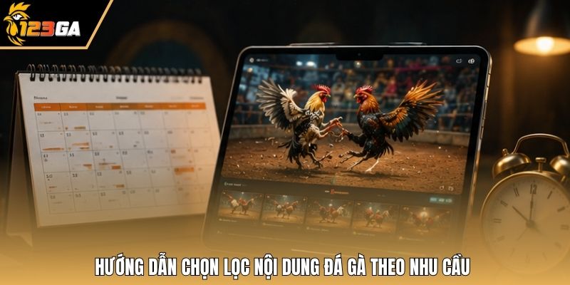 Hướng dẫn chọn lọc nội dung đá gà theo nhu cầu