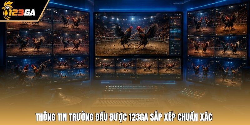Thông tin trường đấu được 123GA sắp xếp chuẩn xác